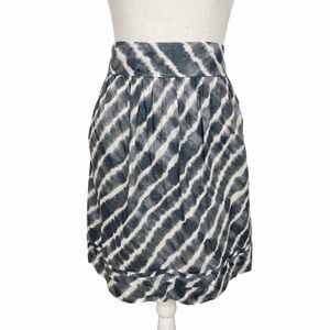 Ann Taylor Loft 100% Cotton Skirt in Gray and Ivory Size 4 Lined